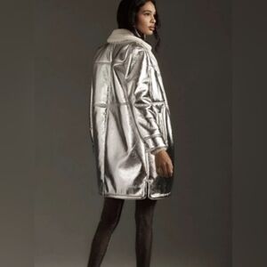 7 for all mankind sherpa collar metallic jacket